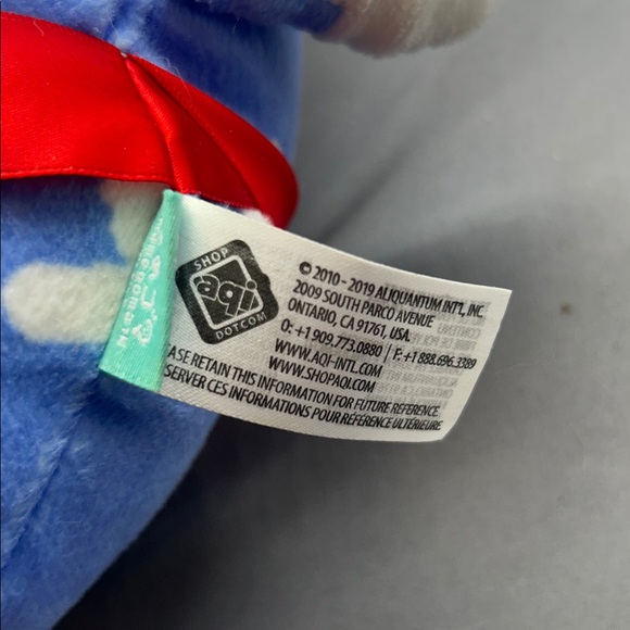 Cute Seal Plush Toy White Blue Kimono Red Sash Kawaii Stuffed Animal Gift - Picture 4 of 5